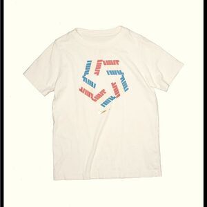 Nike youth kids white t-shirt red white blue star gold swoosh  logo boys 10/12 M